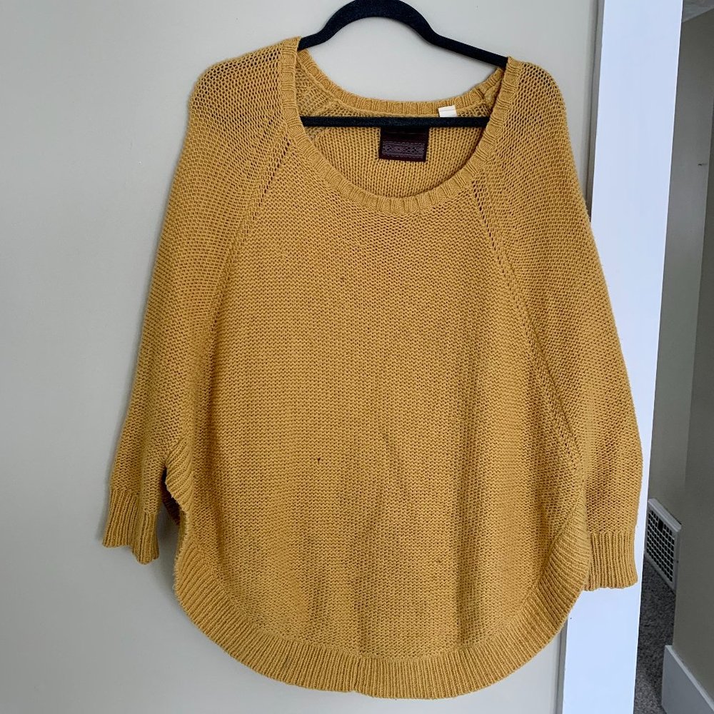 Guinevere Yellow Poncho Sweater